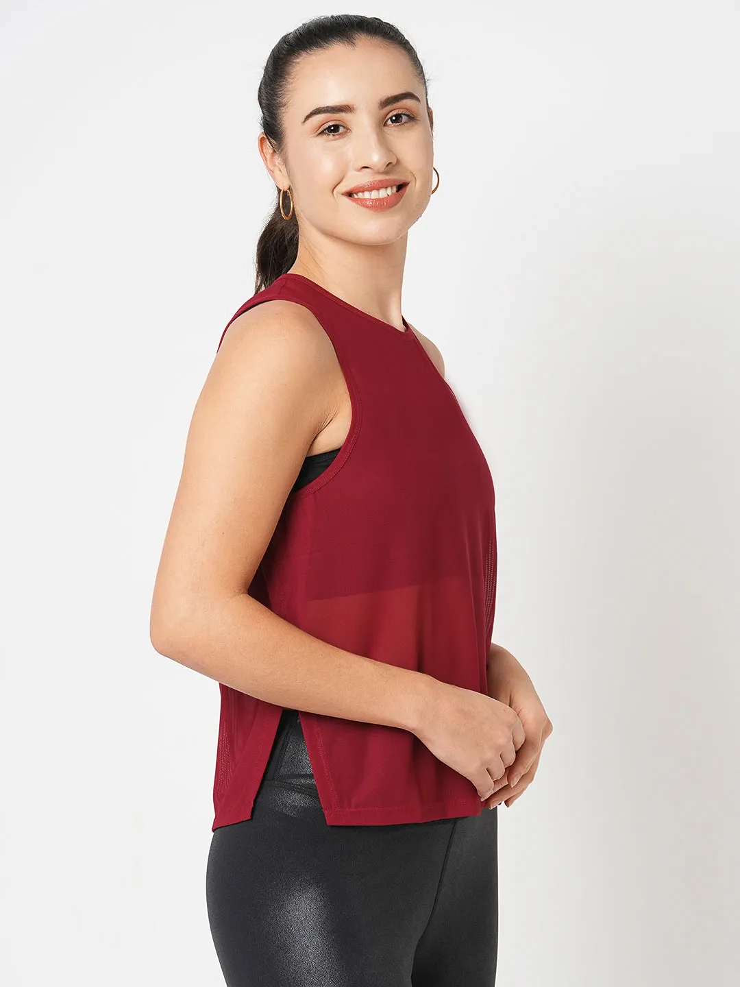 Aurora Red Overlapping Tank