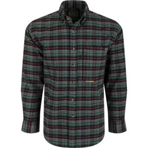 Autumn Brushed Twill Plaid Long Sleeve Shirt- Dark Shadow Grey