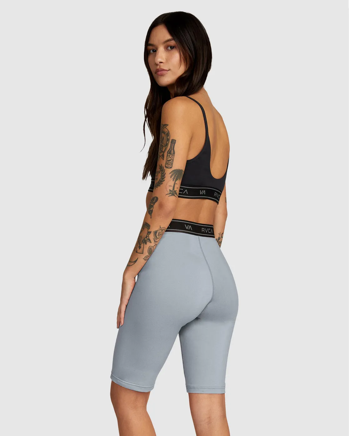 Base 10.5" Biker Shorts - Grey Heather