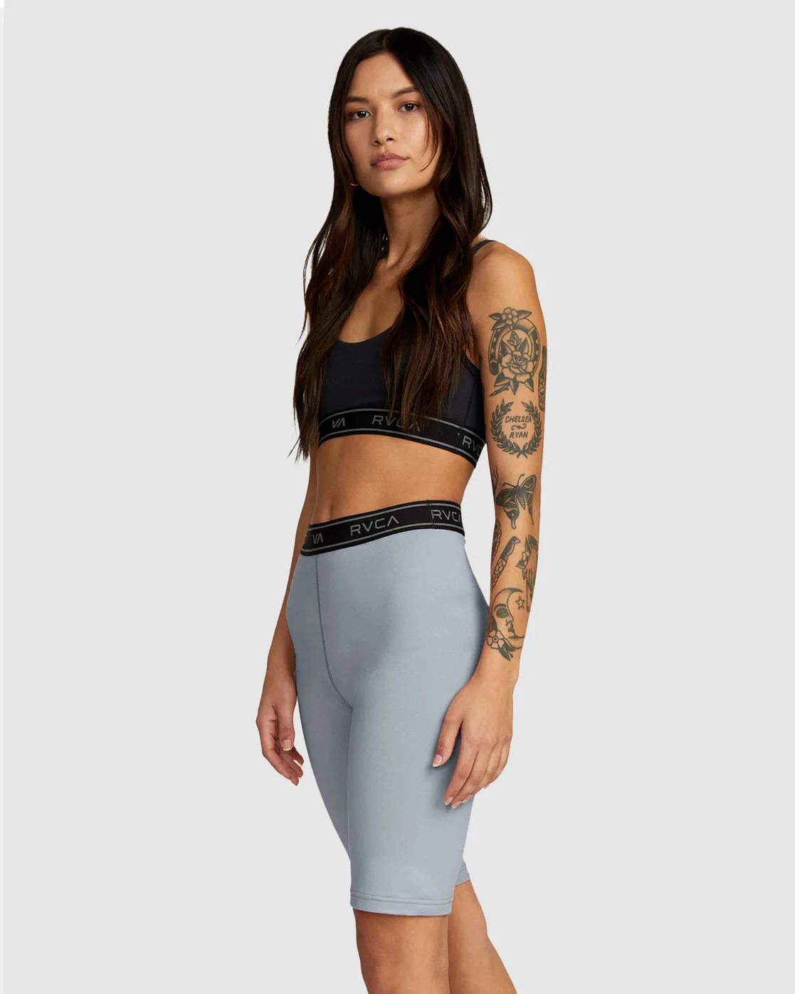 Base 10.5" Biker Shorts - Grey Heather