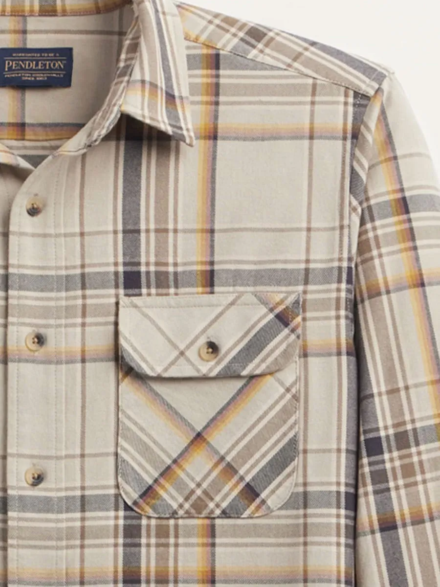 Beach Shack Shirt - Griege Plaid