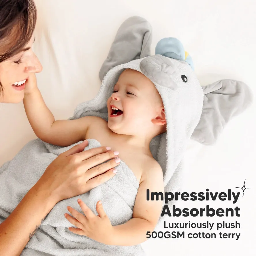 Boys Elephant Hooded Towel