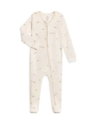 Colored Organics – Baby Peyton Zipper Sleeper in Airplane