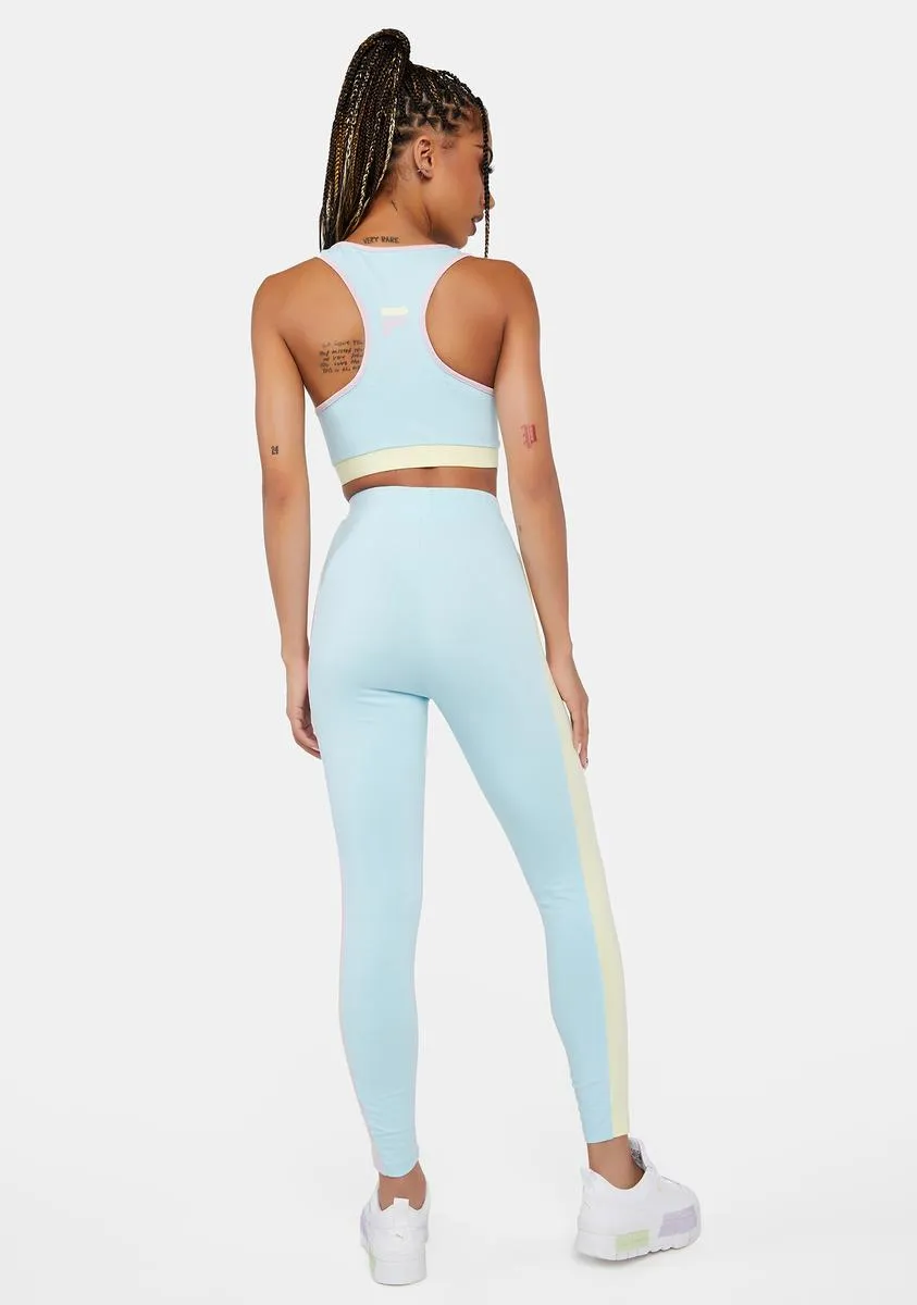 Crystal Blue Mercy Sports Leggings