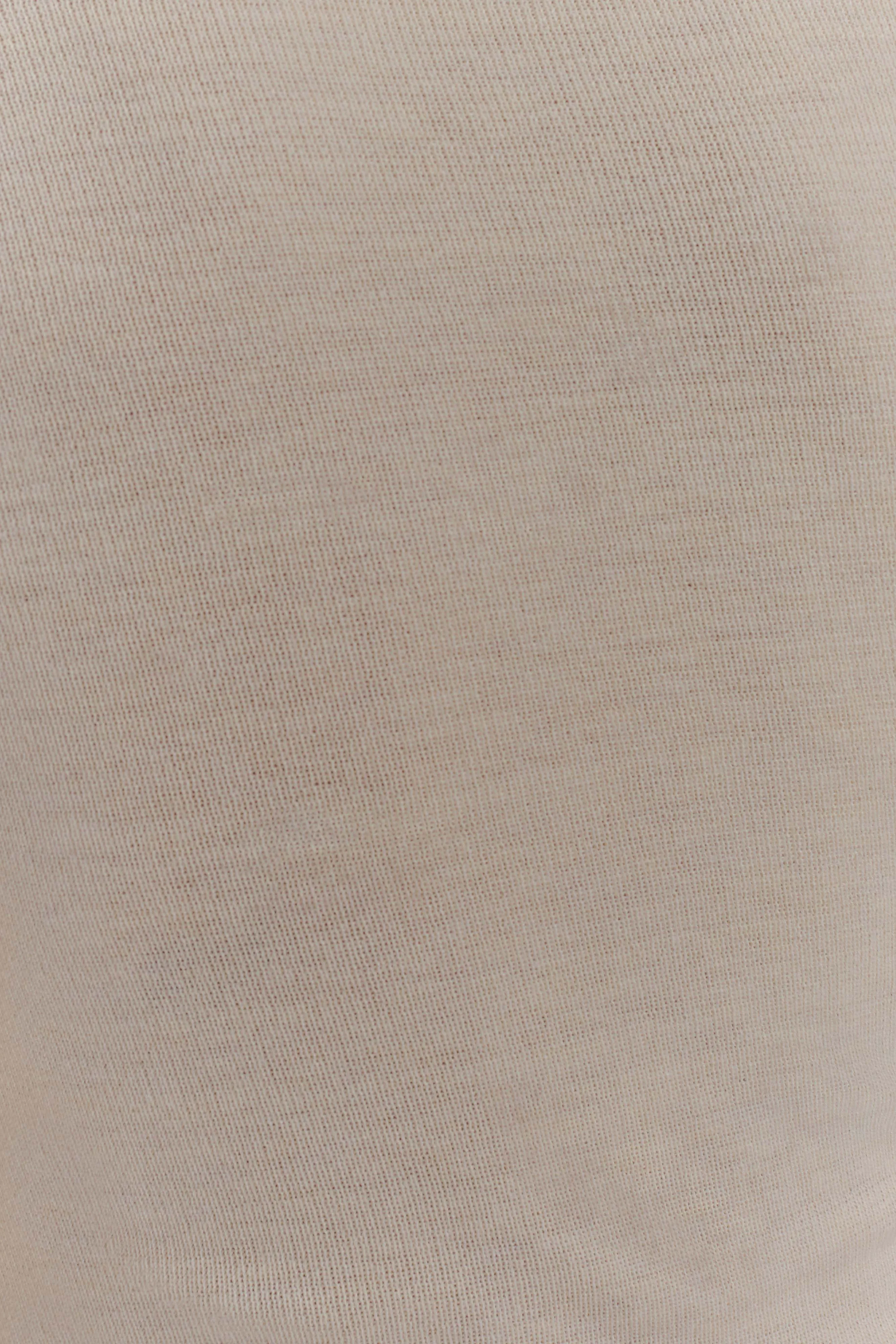Culver Draped Twist Knit Top - Cream