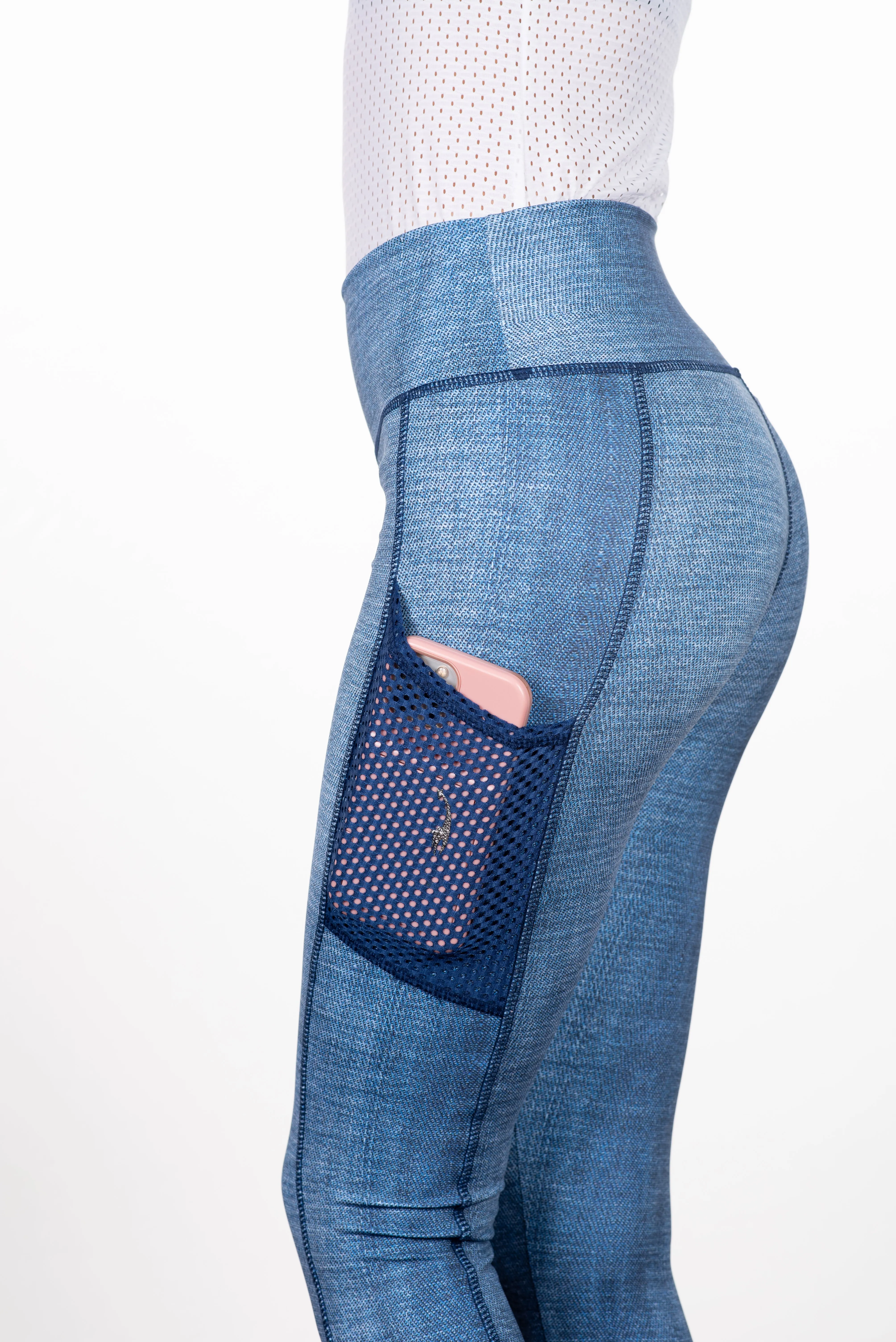 Denim Heart Pocket Legging