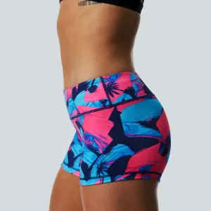 Double Take Booty Short 2.5 (Pink Palm)