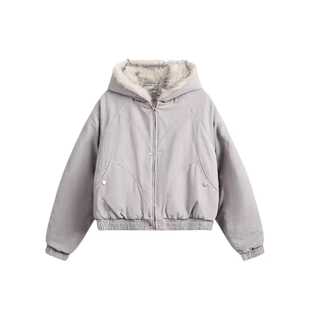 Furry Cozy Hoodie Coat