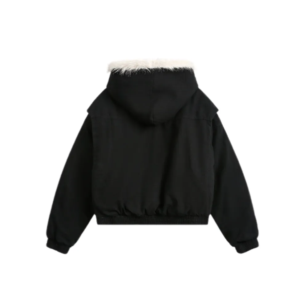 Furry Cozy Hoodie Coat