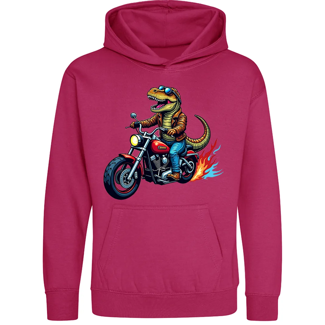 Kids Biker Dino Hoodie