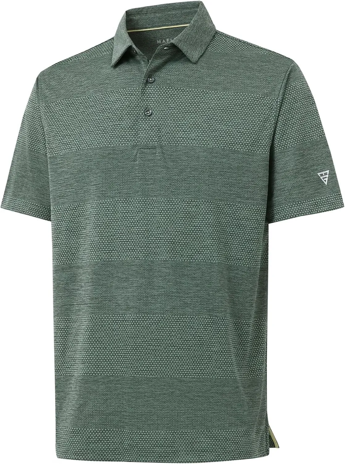 M MAELREG Golf Shirts for Men Heather Jacquard Performance Lightweight Moisture Wicking Active Casual Mens Polo Shirts