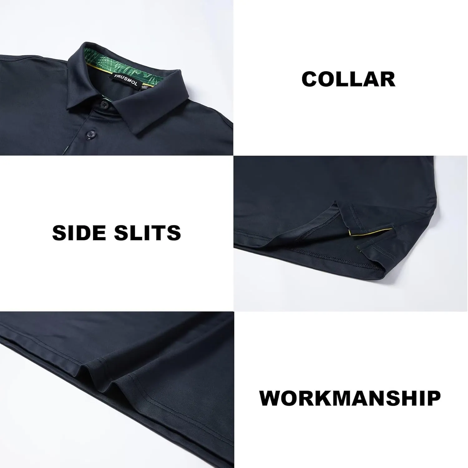 Mens Golf Shirts Dry Fit Short Sleeve Casual Performance Solid Collared Polo Shirts for Men