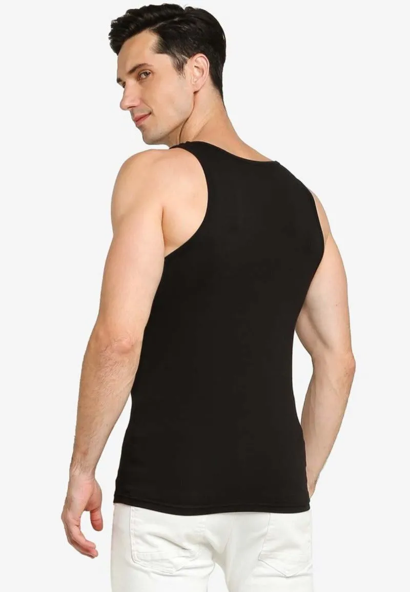 Men's Multicolor Scoop Neck Plus Size Cotton Tank Tops
