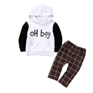 Oh Boy Plaid Baby Set