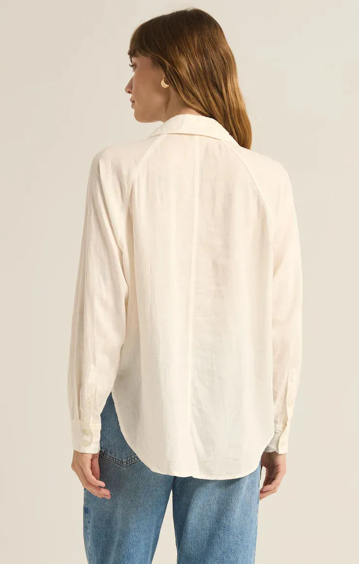 Perfect Linen Top White