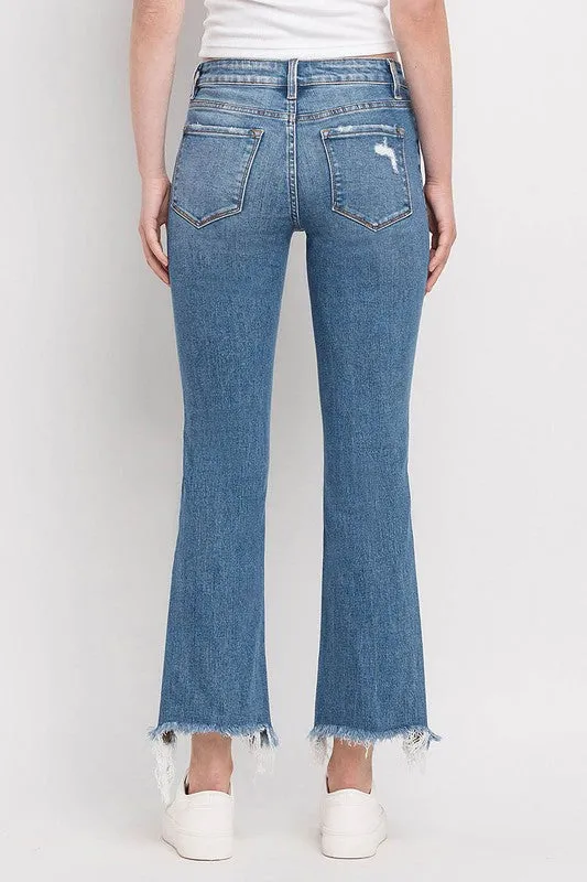 Pria Distressed Hem Ankle Bootcut Jean (Flying Monkey)