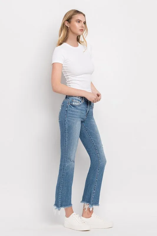 Pria Distressed Hem Ankle Bootcut Jean (Flying Monkey)