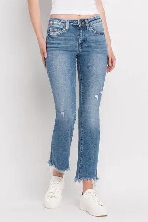 Pria Distressed Hem Ankle Bootcut Jean (Flying Monkey)