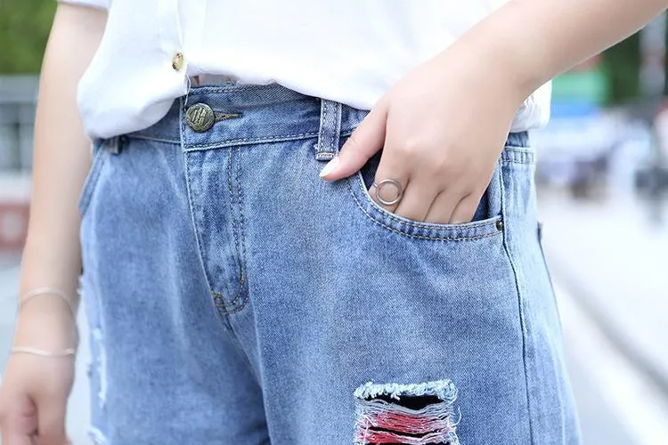 Rainbow Distressed Jeans