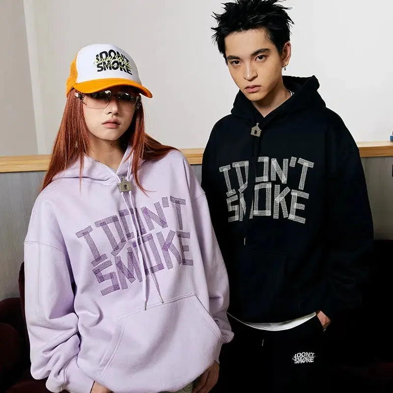 Tape Effect Graphic Hoodie