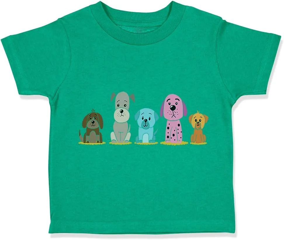 Toddler T-Shirt Dogs Puppy Family Dog Lover Pet Cotton Cute Boy & Girl Clothes