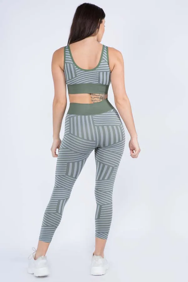 Vital Multi Striped Workout Set