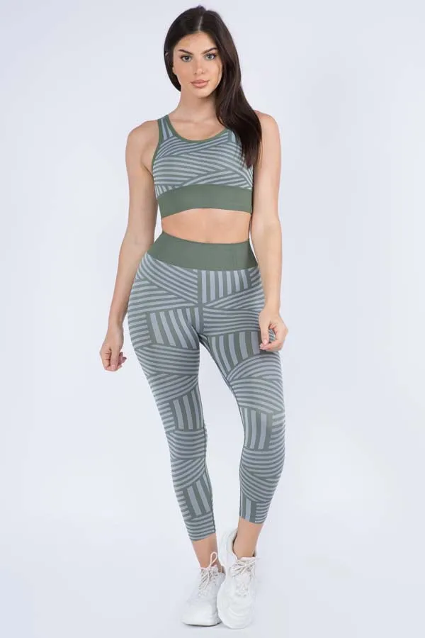 Vital Multi Striped Workout Set