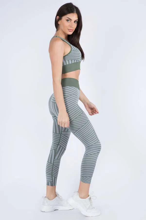 Vital Multi Striped Workout Set