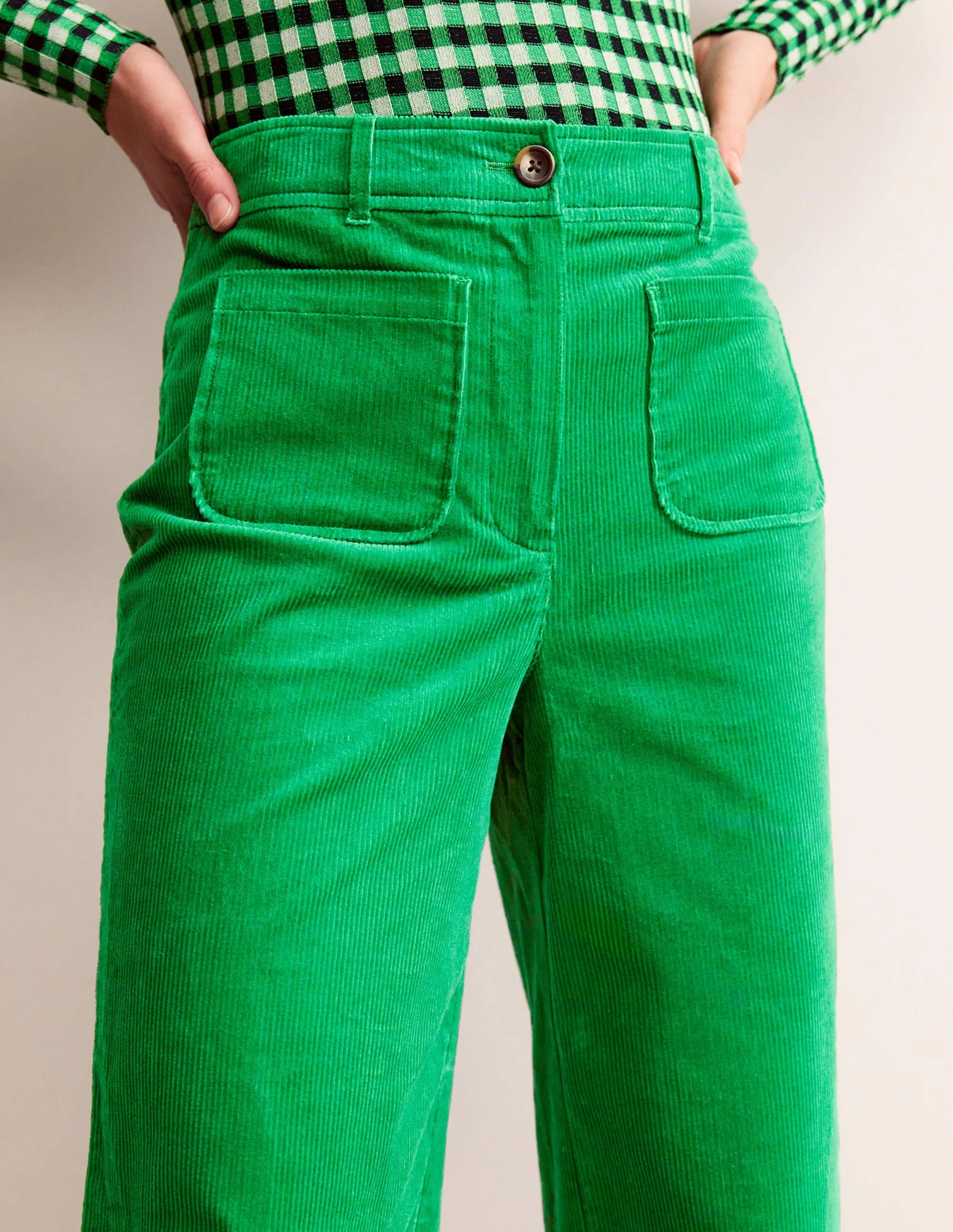 Westbourne Corduroy Trousers-Highland Green