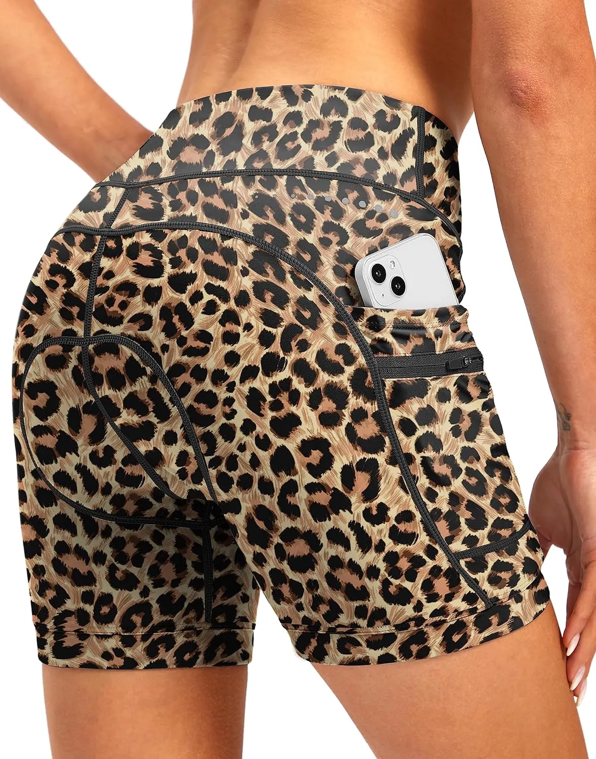 Women's 4D Padded Bike Shorts 5"/7" Riding Underwear Cycling Bicycle Road Biking Cycle Shorts for Women Zipper Pockets