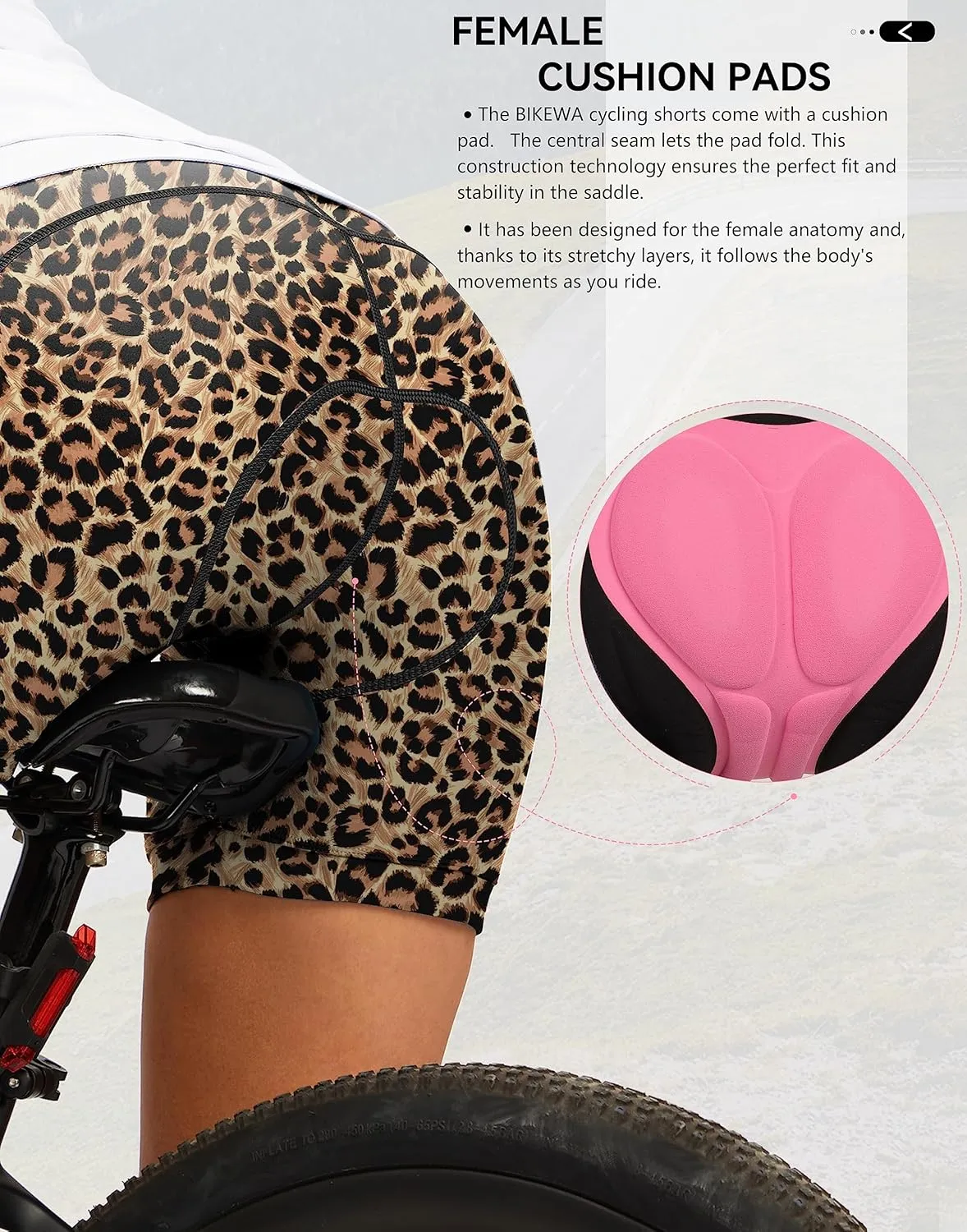 Women's 4D Padded Bike Shorts 5"/7" Riding Underwear Cycling Bicycle Road Biking Cycle Shorts for Women Zipper Pockets