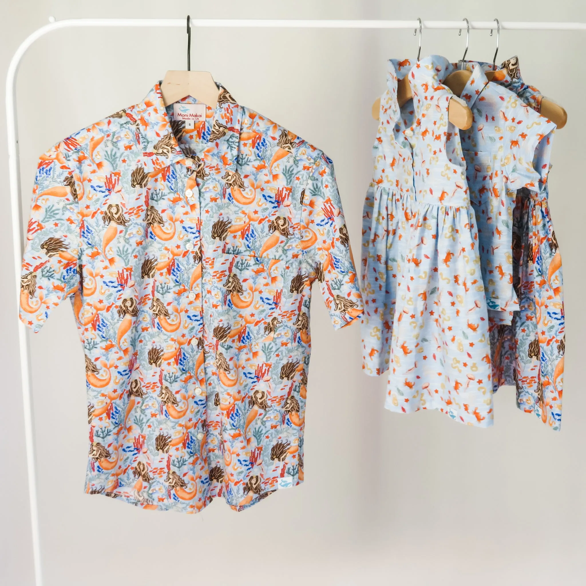 Women's Rancho shirt in Mermaid to Be Friends