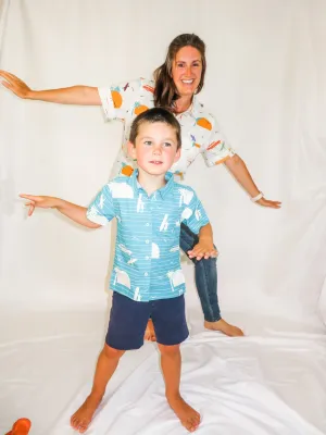 Women's Rancho shirt in Surf's Up (cream)